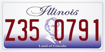 IL license plate Z350791