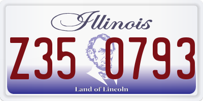 IL license plate Z350793