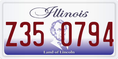 IL license plate Z350794