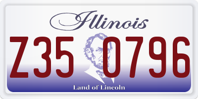 IL license plate Z350796