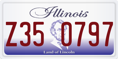 IL license plate Z350797