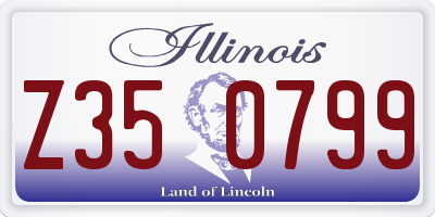 IL license plate Z350799