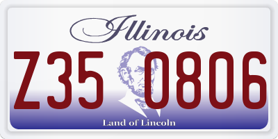 IL license plate Z350806