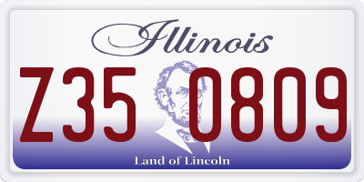 IL license plate Z350809
