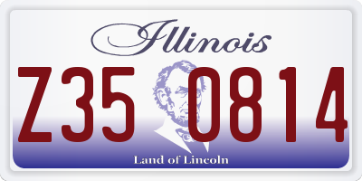 IL license plate Z350814