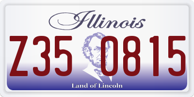 IL license plate Z350815