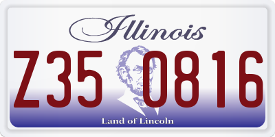 IL license plate Z350816