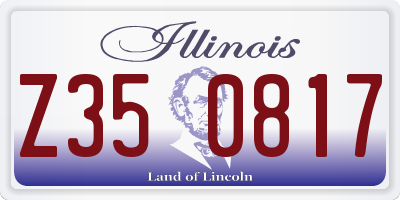 IL license plate Z350817