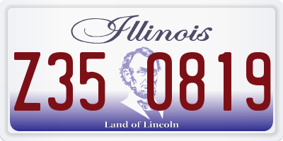 IL license plate Z350819