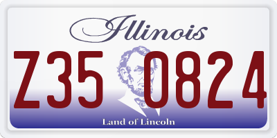 IL license plate Z350824