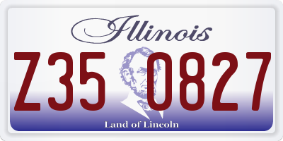 IL license plate Z350827