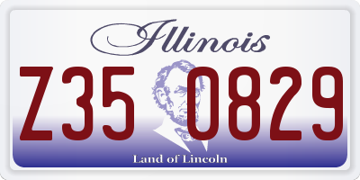 IL license plate Z350829