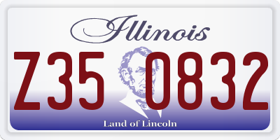 IL license plate Z350832