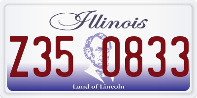 IL license plate Z350833