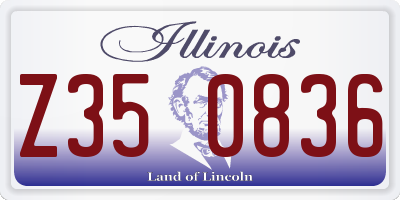 IL license plate Z350836