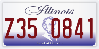 IL license plate Z350841
