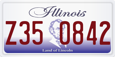 IL license plate Z350842