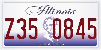 IL license plate Z350845