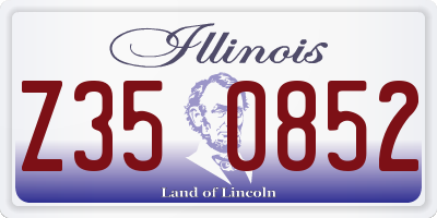 IL license plate Z350852