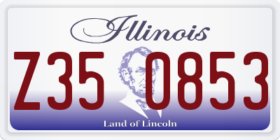 IL license plate Z350853