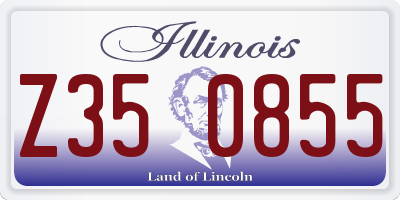 IL license plate Z350855