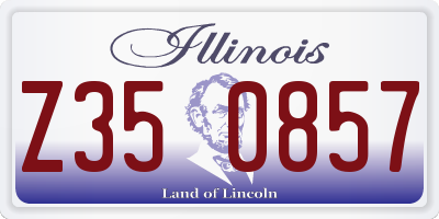 IL license plate Z350857