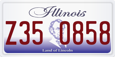 IL license plate Z350858