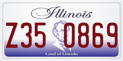 IL license plate Z350869