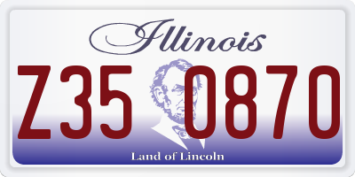 IL license plate Z350870