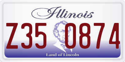 IL license plate Z350874