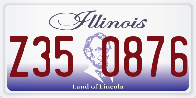IL license plate Z350876