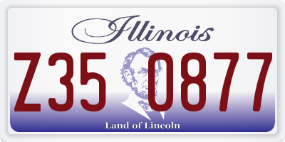 IL license plate Z350877