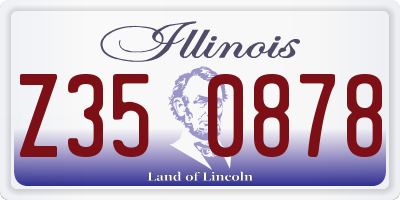 IL license plate Z350878