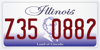 IL license plate Z350882