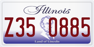 IL license plate Z350885