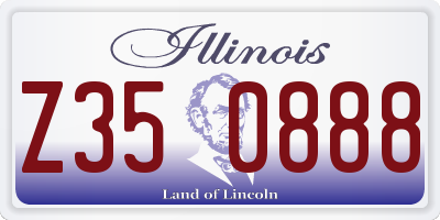 IL license plate Z350888