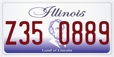 IL license plate Z350889