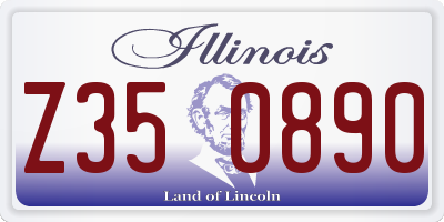 IL license plate Z350890
