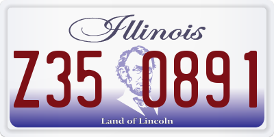 IL license plate Z350891
