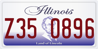 IL license plate Z350896