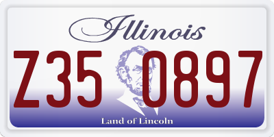 IL license plate Z350897