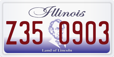 IL license plate Z350903