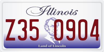 IL license plate Z350904
