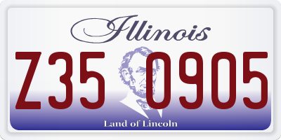 IL license plate Z350905