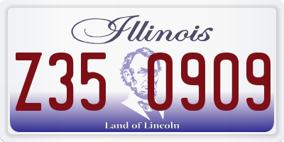 IL license plate Z350909