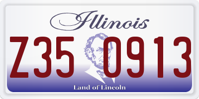 IL license plate Z350913