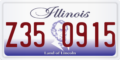 IL license plate Z350915