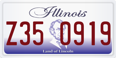 IL license plate Z350919