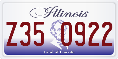 IL license plate Z350922