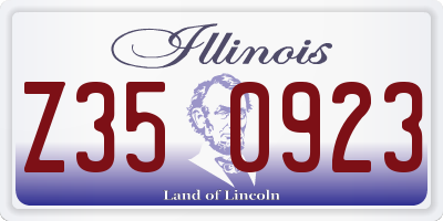 IL license plate Z350923